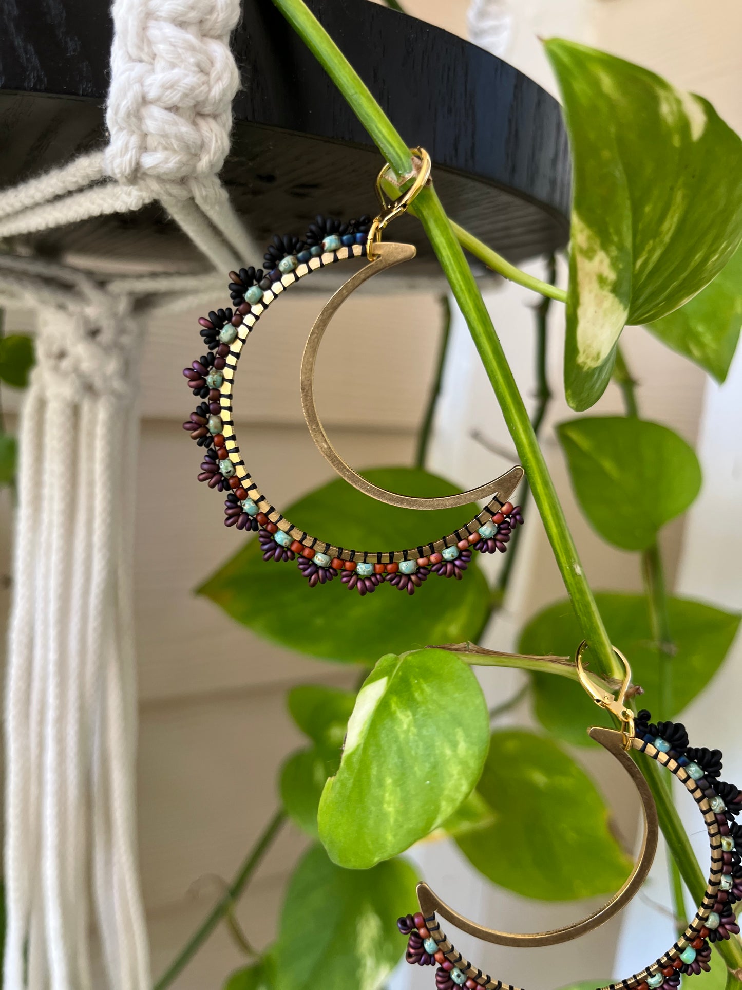 Beaded Soul Crescent Moons